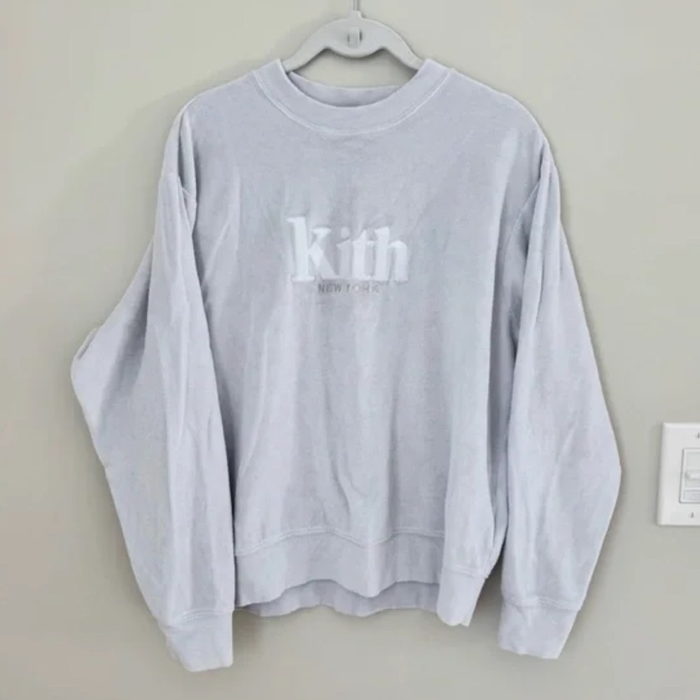 Kith Gray Logo Sweatshirt Oversized Terry